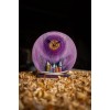 Round Wooden Clock Magenta