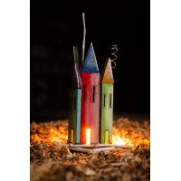 Wooden Lighting with Houses